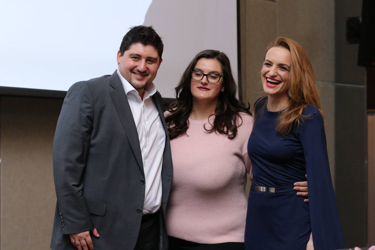 Др. Радован Витошевиќ и MSc Катерина Ангеловска на промоцијата на книгата Будење на свеста, Скопје, 2 февруари 2019
